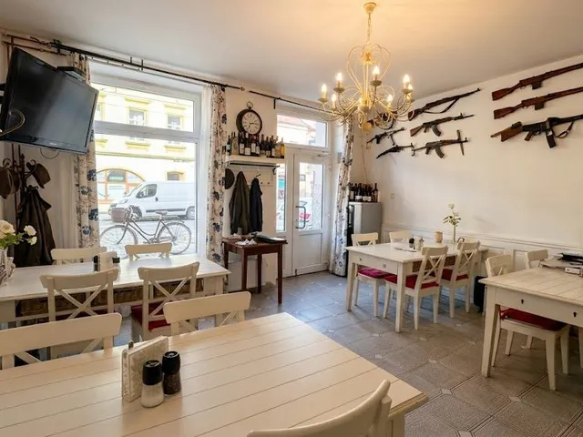 Interiér restaurace v Penzionu 4 Dvory